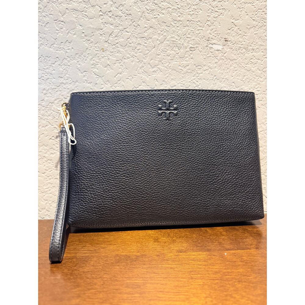 Tory Burch RARE Black Leather Clutch NWT - Picture 5 of 5